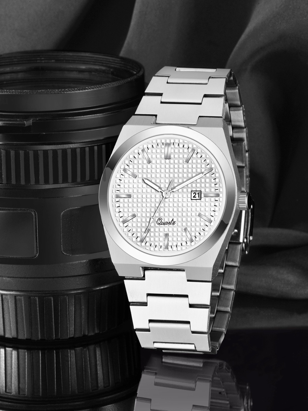 WATCHSTAR Men Patterned Dial Analogue Watch Royal SilverWC