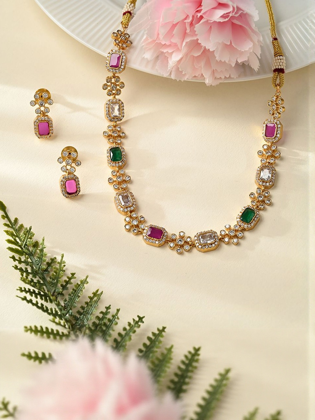 Vedh Jewels Brass Gold-Plated Necklace