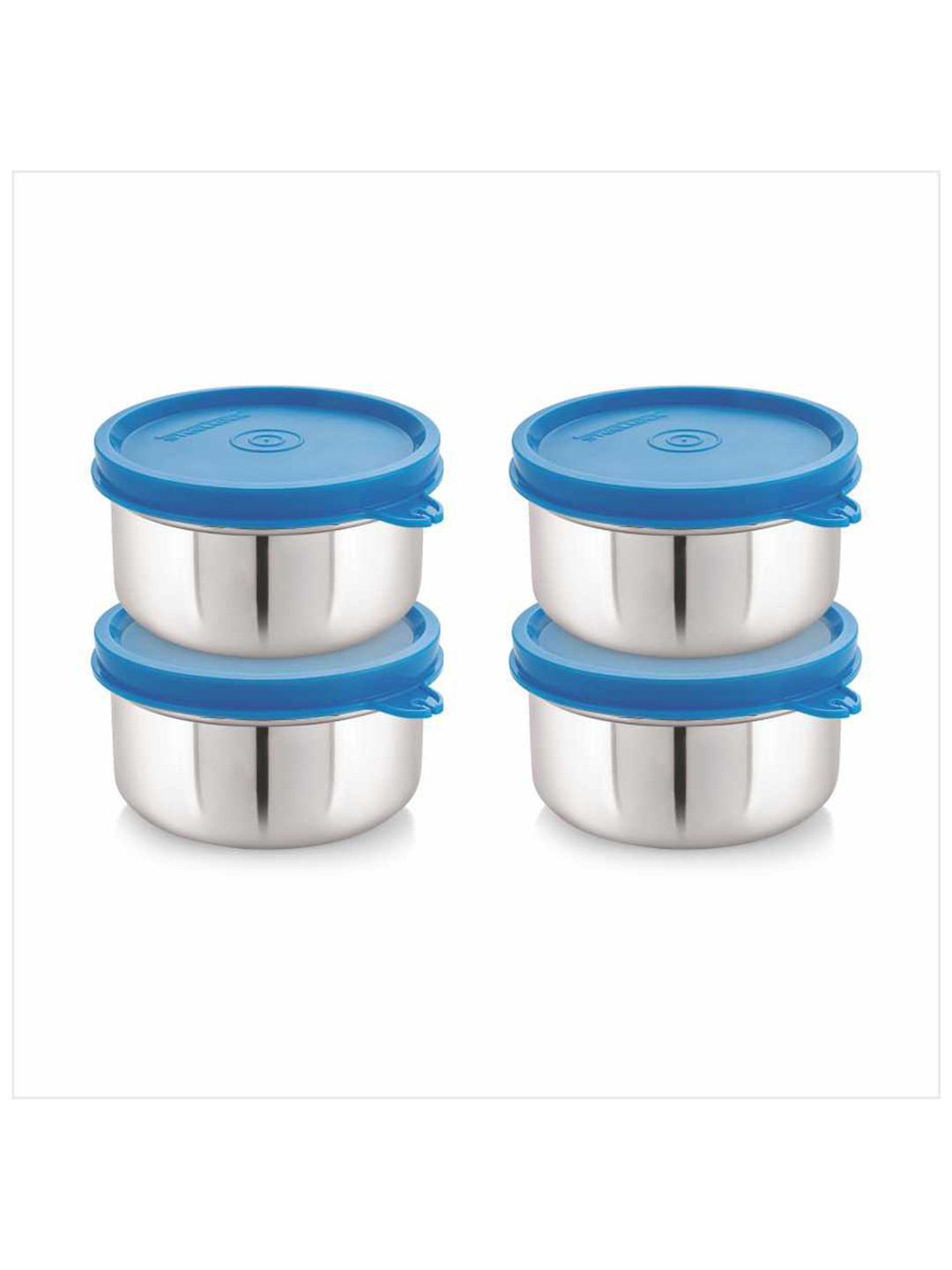 STEELLOCK Blue Stainless Steel Durable & Leak-Proof 4 Pieces Lunch Box 250ml