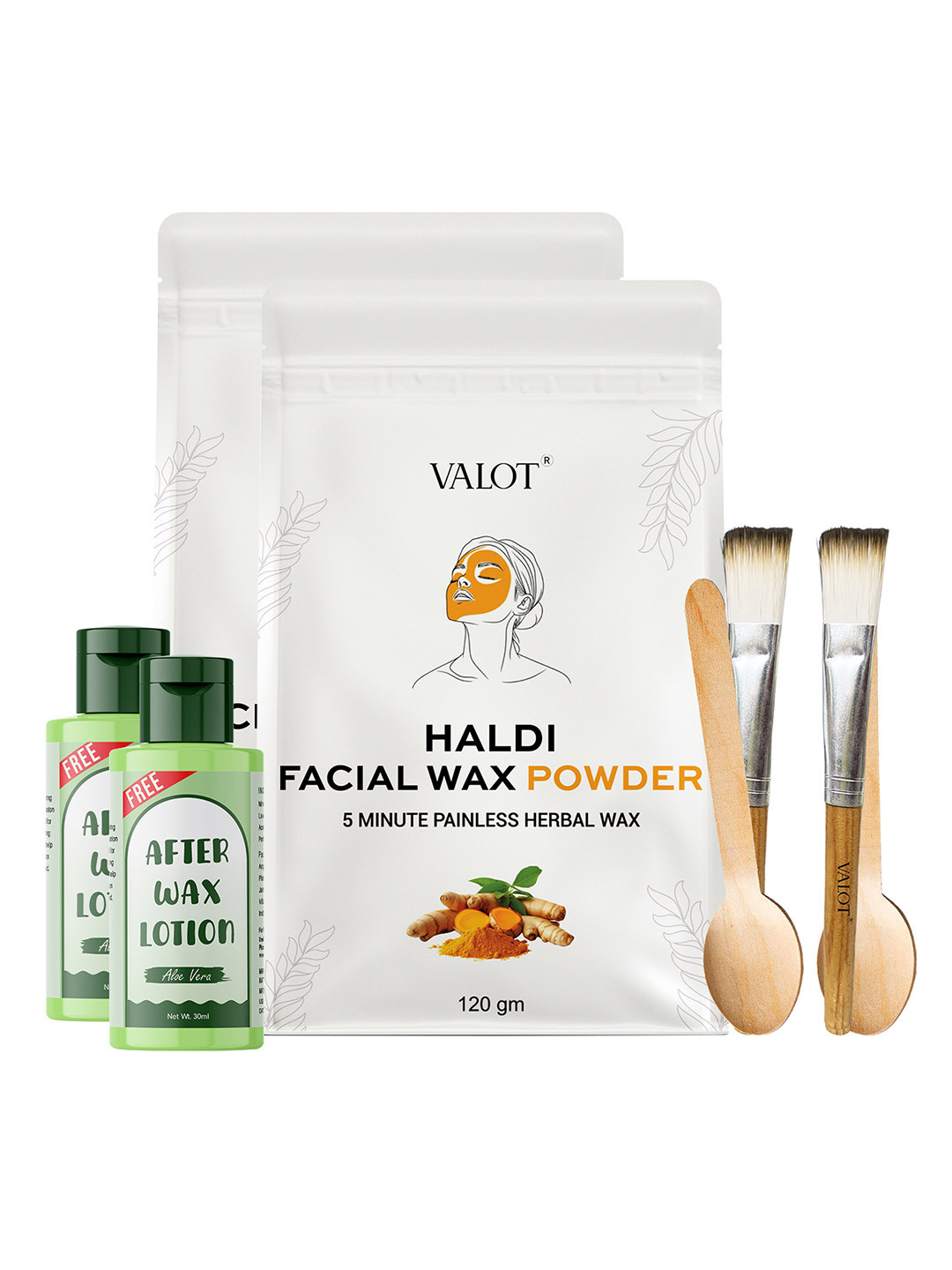 VALOT Set Of 2 Turmeric Face Wax Powder - 120 g Each