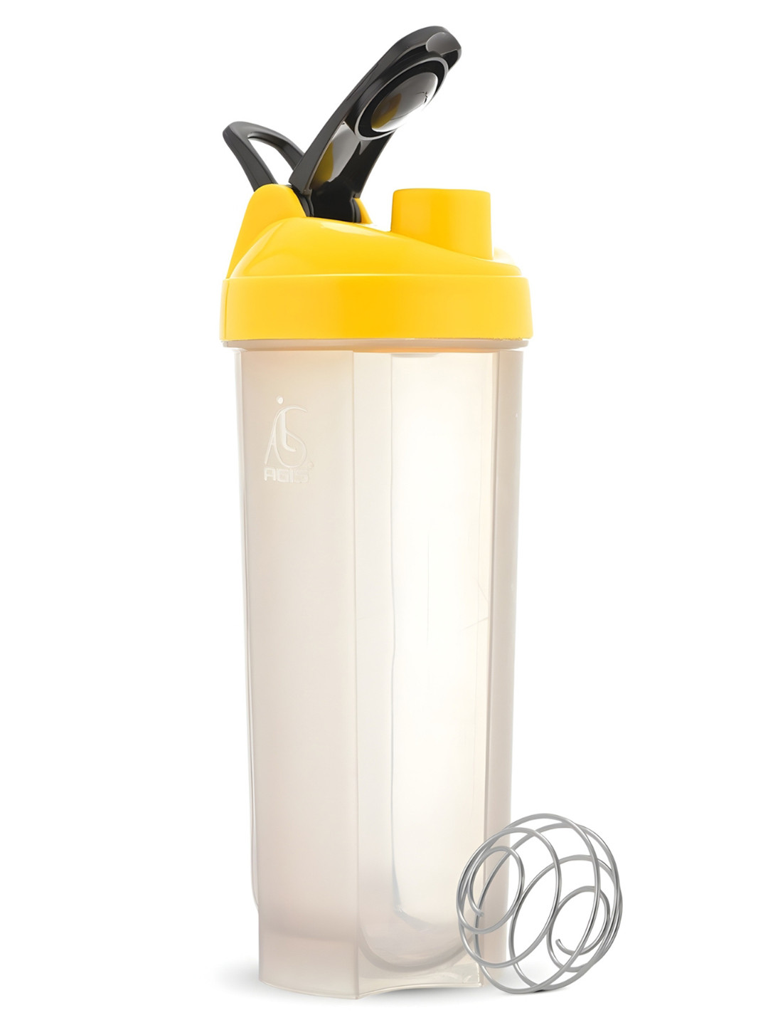 AGIS Yellow & Transparent Stainless Steel blender ball Water Bottle 700ml