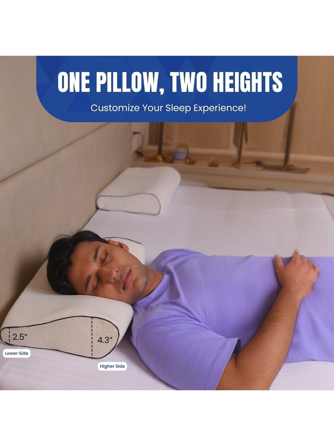 PILLOW TREE White Cotton Rectangular Shaped Pre-Filled Cushion