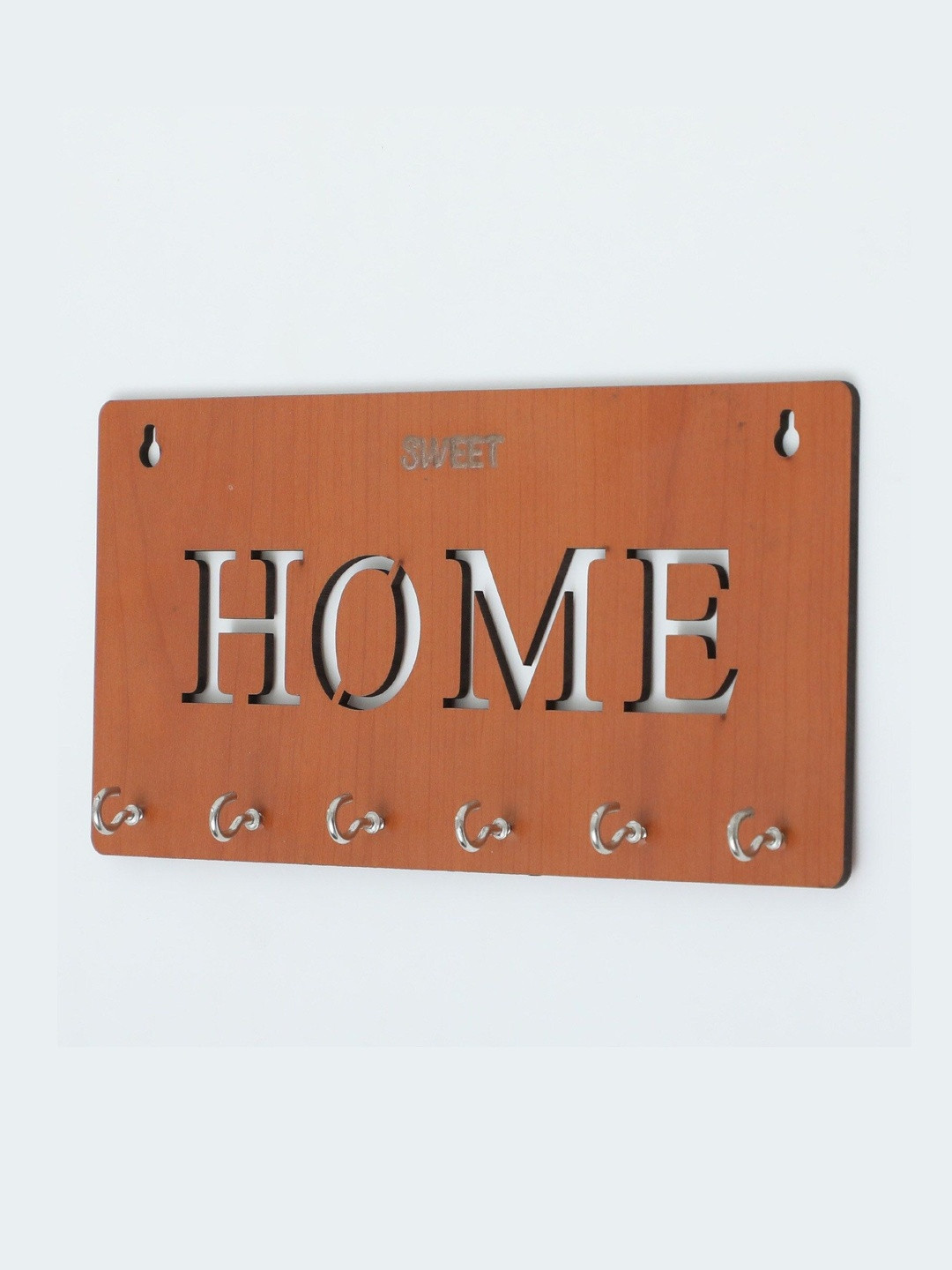 P HOME PRESTIGE Brown Textured 6 Hooks Key Holder