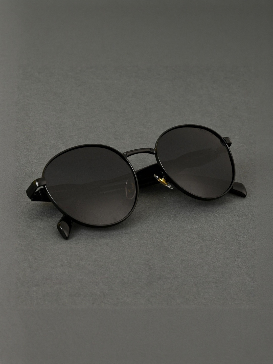 Irayz Unisex Full Rim UV Protected Lens Round Sunglasses 5703-Full Black