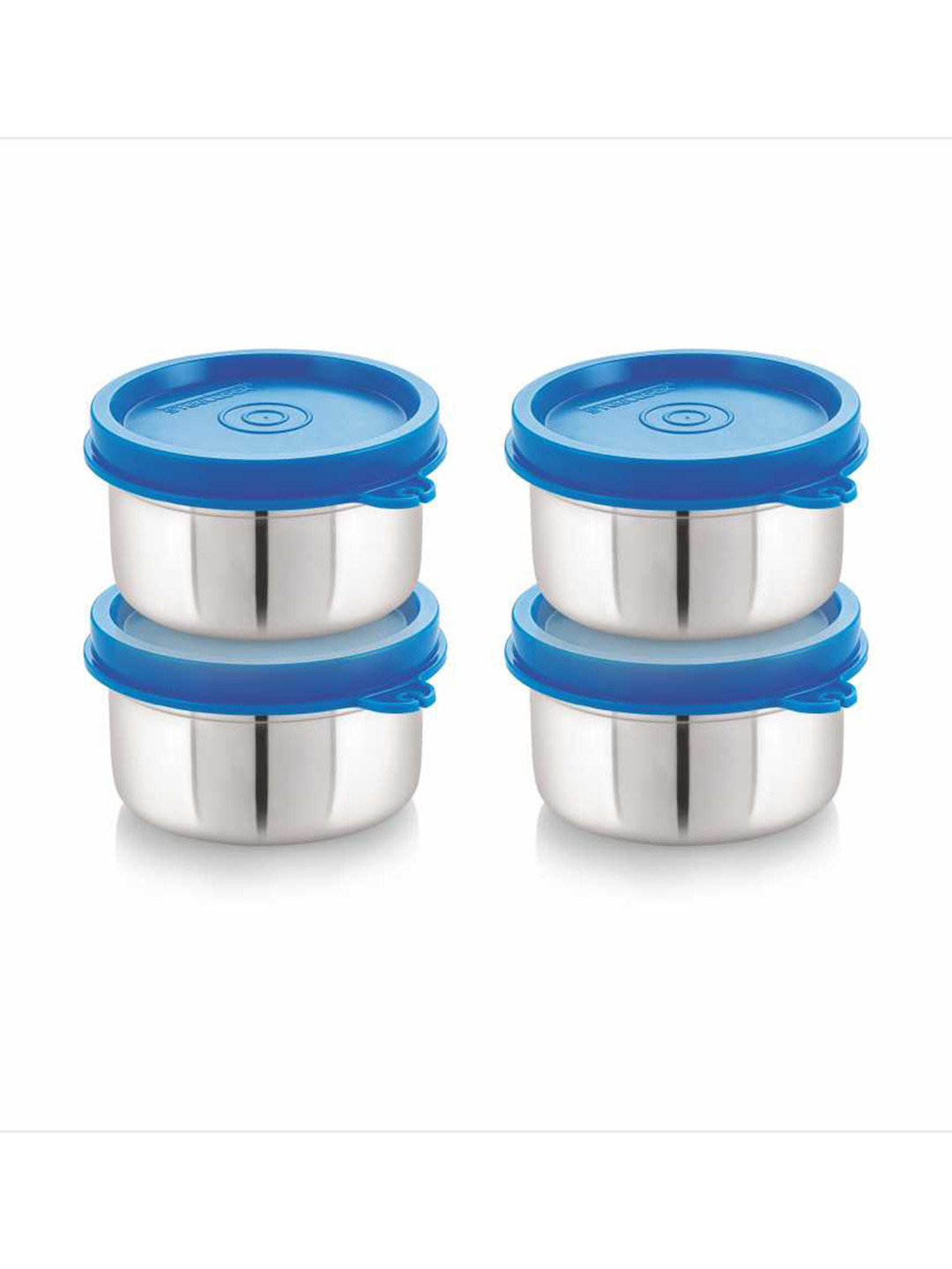 STEELLOCK Blue Stainless Steel Durable & Leak-Proof 4 Pieces Lunch Box 120ml