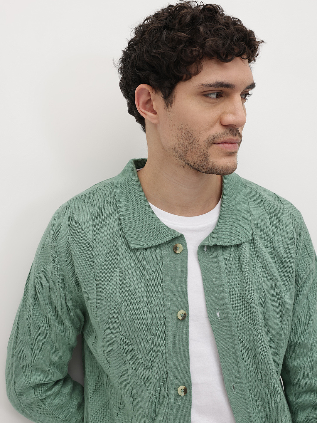 The Roadster Life Co. Pure Acrylic Geometric Design Cardigan