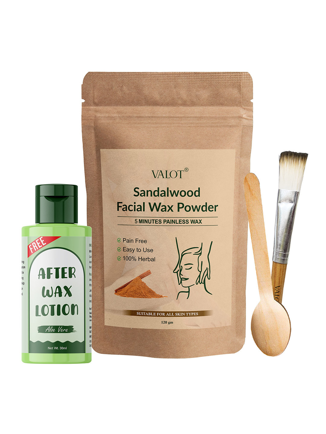 VALOT Sandalwood Face Wax Powder - 120 g
