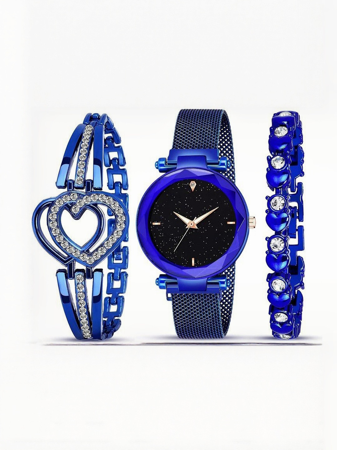WATCHSTAR Women Watch Gift Set Blue 3 combo-bracelet