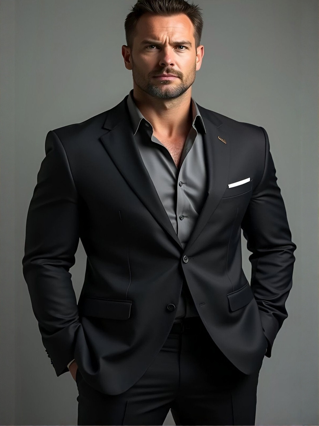 BULLSTORM Notched Lapel Single Breasted Blazer