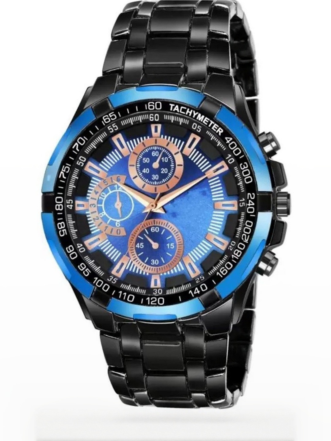 WATCHSTAR Men Dial & Straps Analogue Watch Blue ring Black Chrono33329022