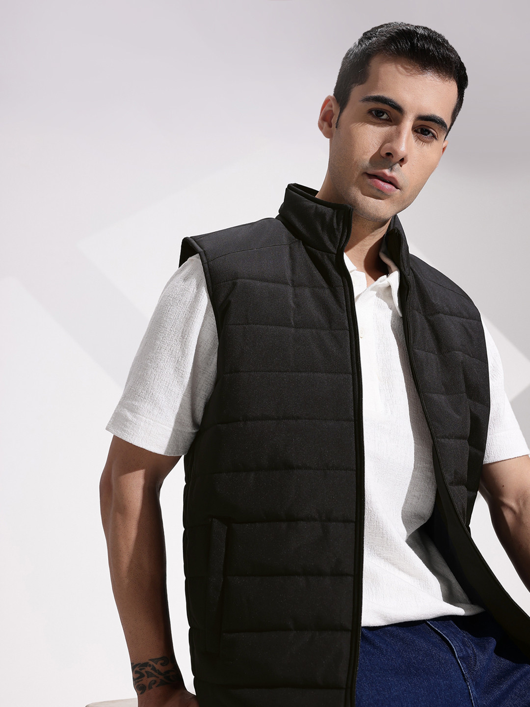 INVICTUS Mock Collar Puffer Jacket