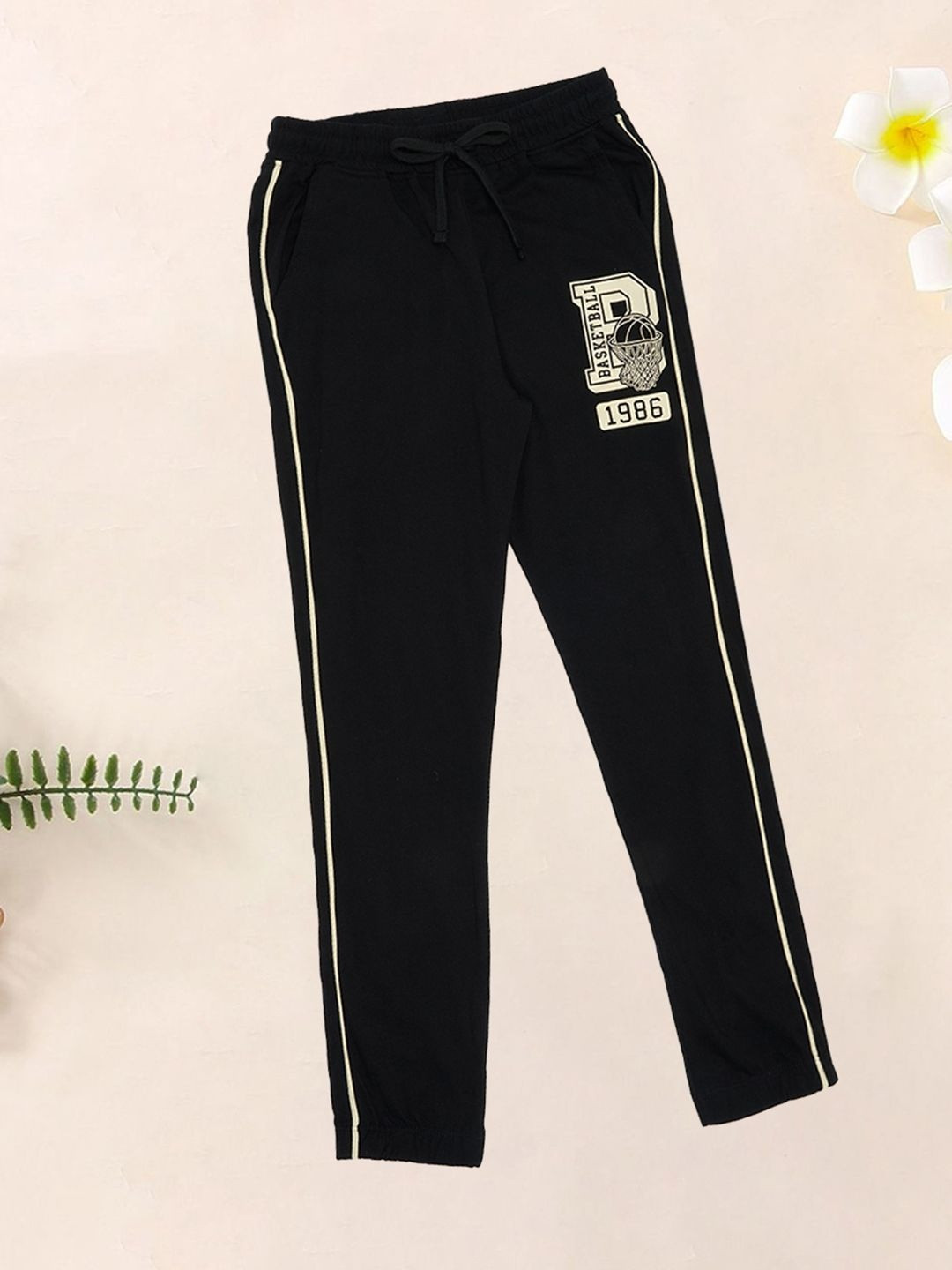 Pantaloons Junior Boys Pure Cotton Mid-Rise Joggers Track Pants