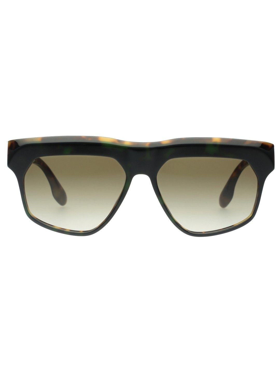 Victoria Beckham Women Grey Lens & Green Rectangle Sunglasses