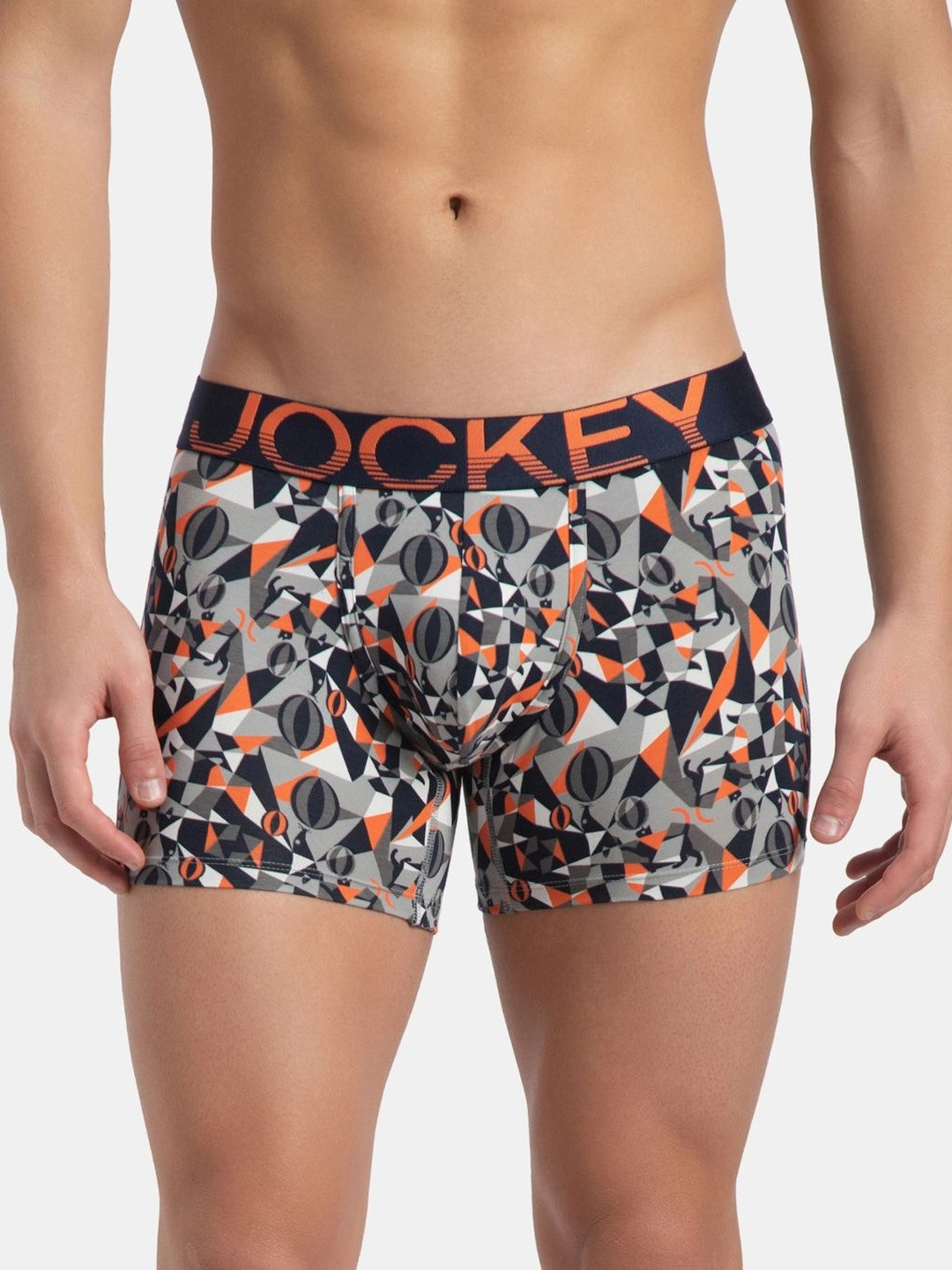 Jockey Printed Super Combed Cotton Elastane Stretch Trunk With Ultrasoft Waistband - FP23