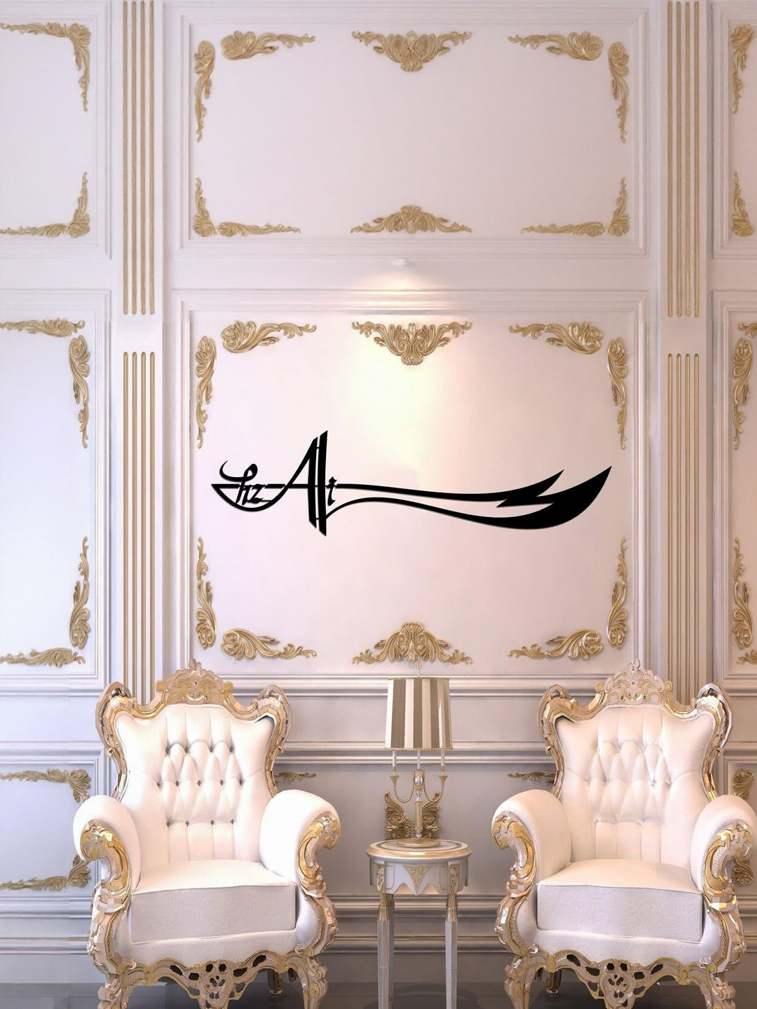 I M HANDICRAFT ONLINE Black Zulfiqar Sword of HZ Ali Stainless Steel Wall Decor