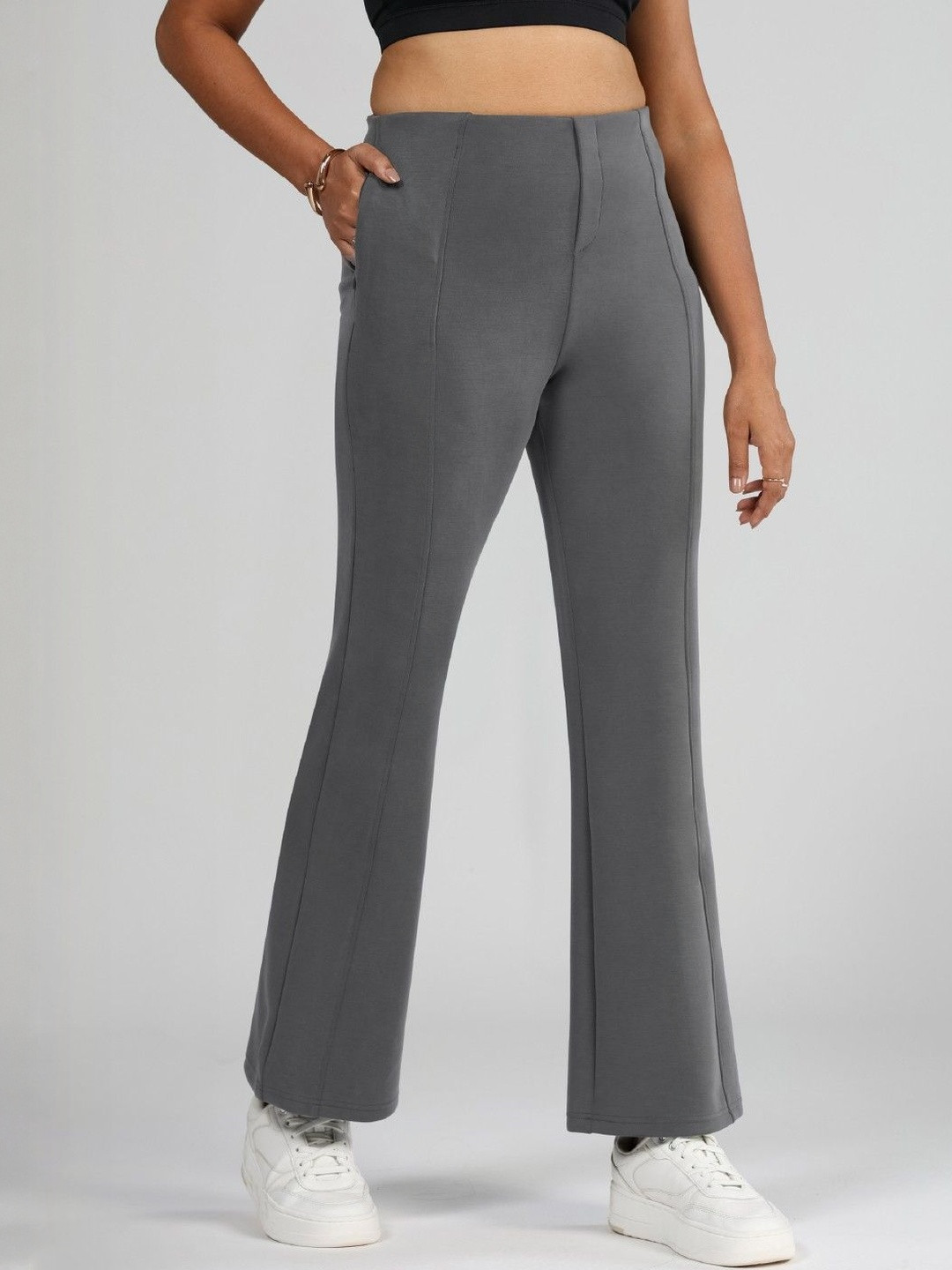Blissclub Women High-Rise Bare Butter Flare Pants