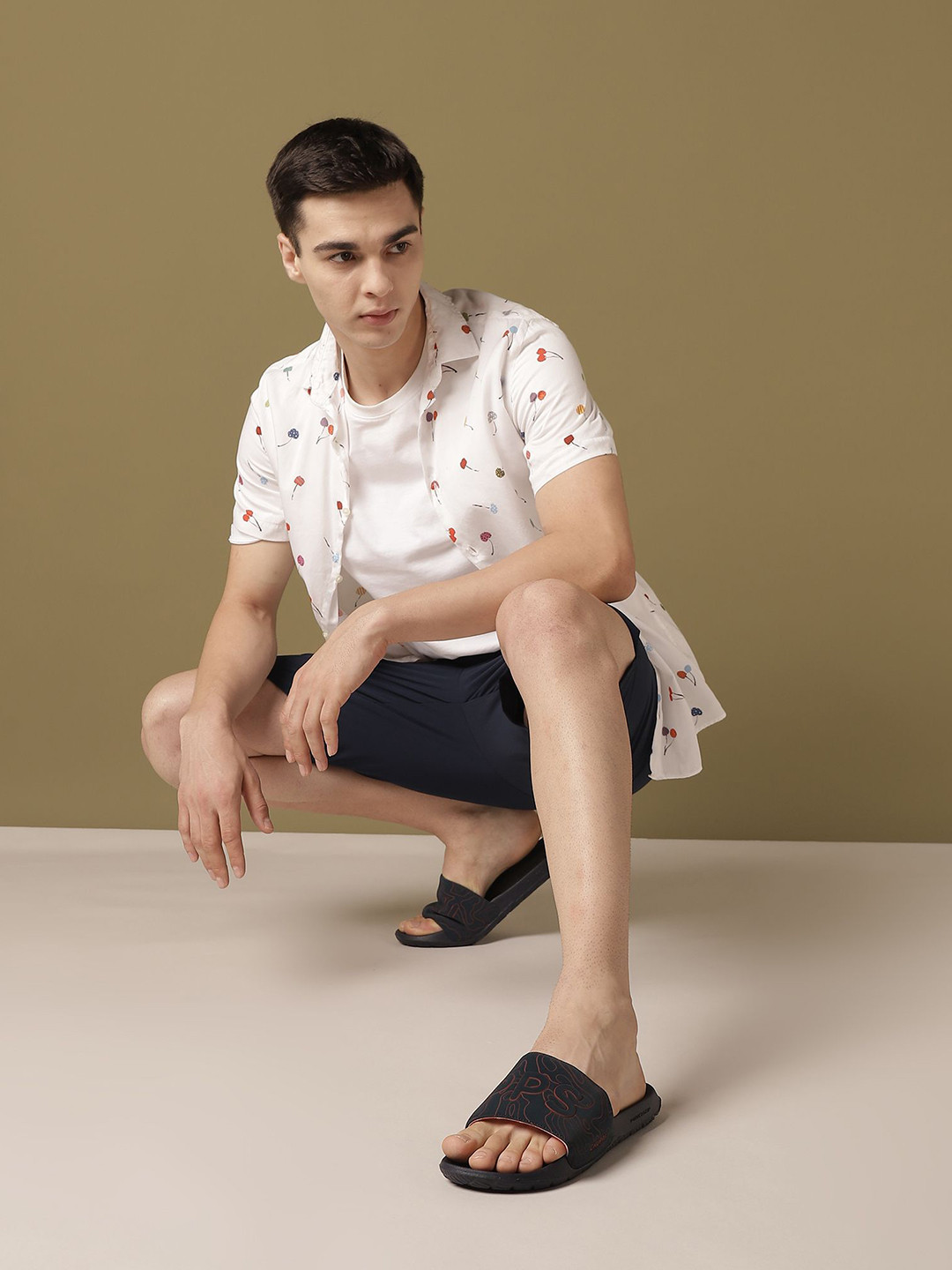 CHUPPS Strata Men Printed PU Sliders