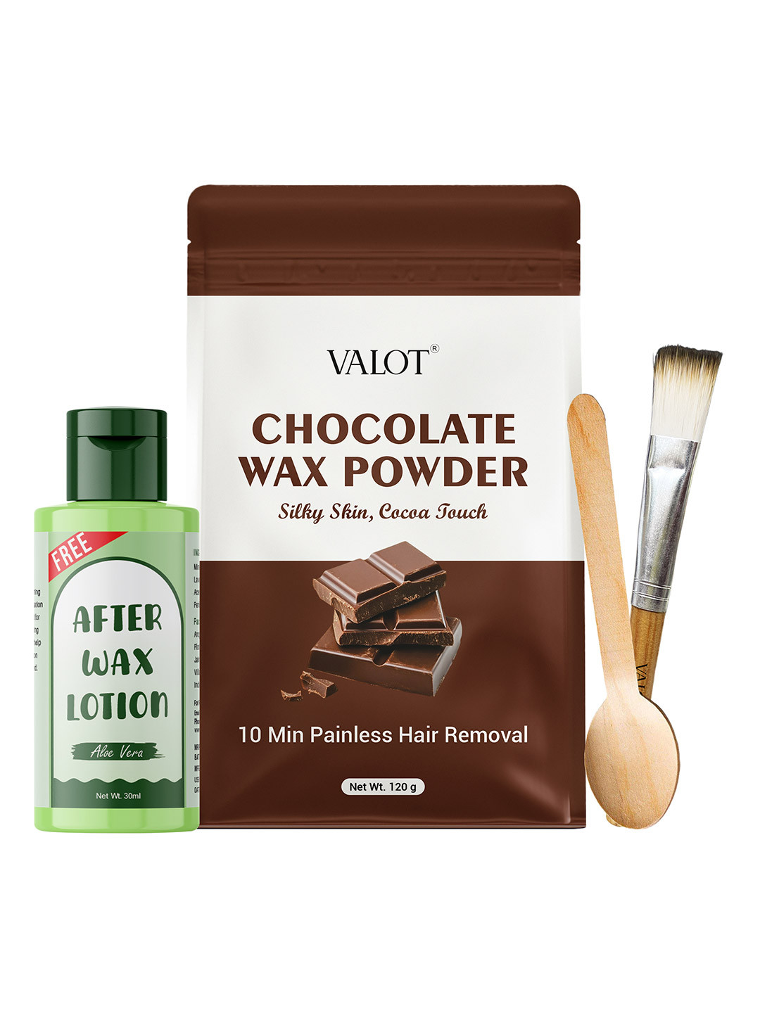 VALOT Chocolate Wax Powder Wit Brush - 120 g