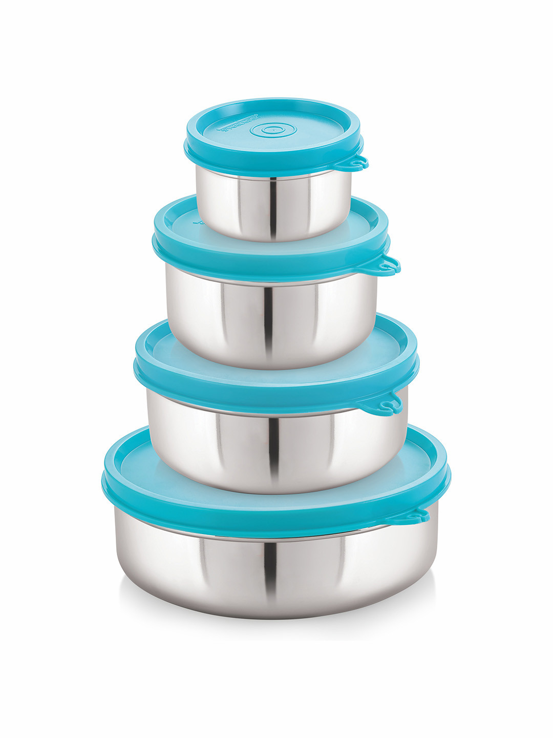 STEELLOCK Turquoise Blue 4 Pieces Stainless Steel Canister Containers