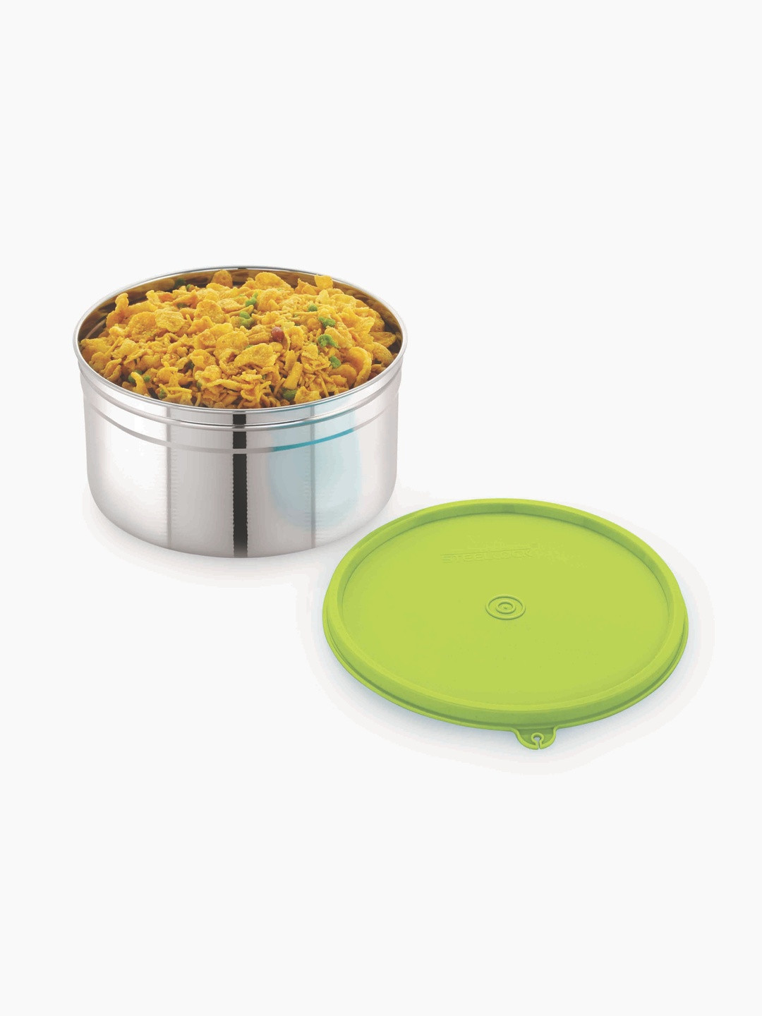 STEELLOCK 2 Pieces Green Stainless Steel Kitchen Storage Airtight Containers 2000ml Each