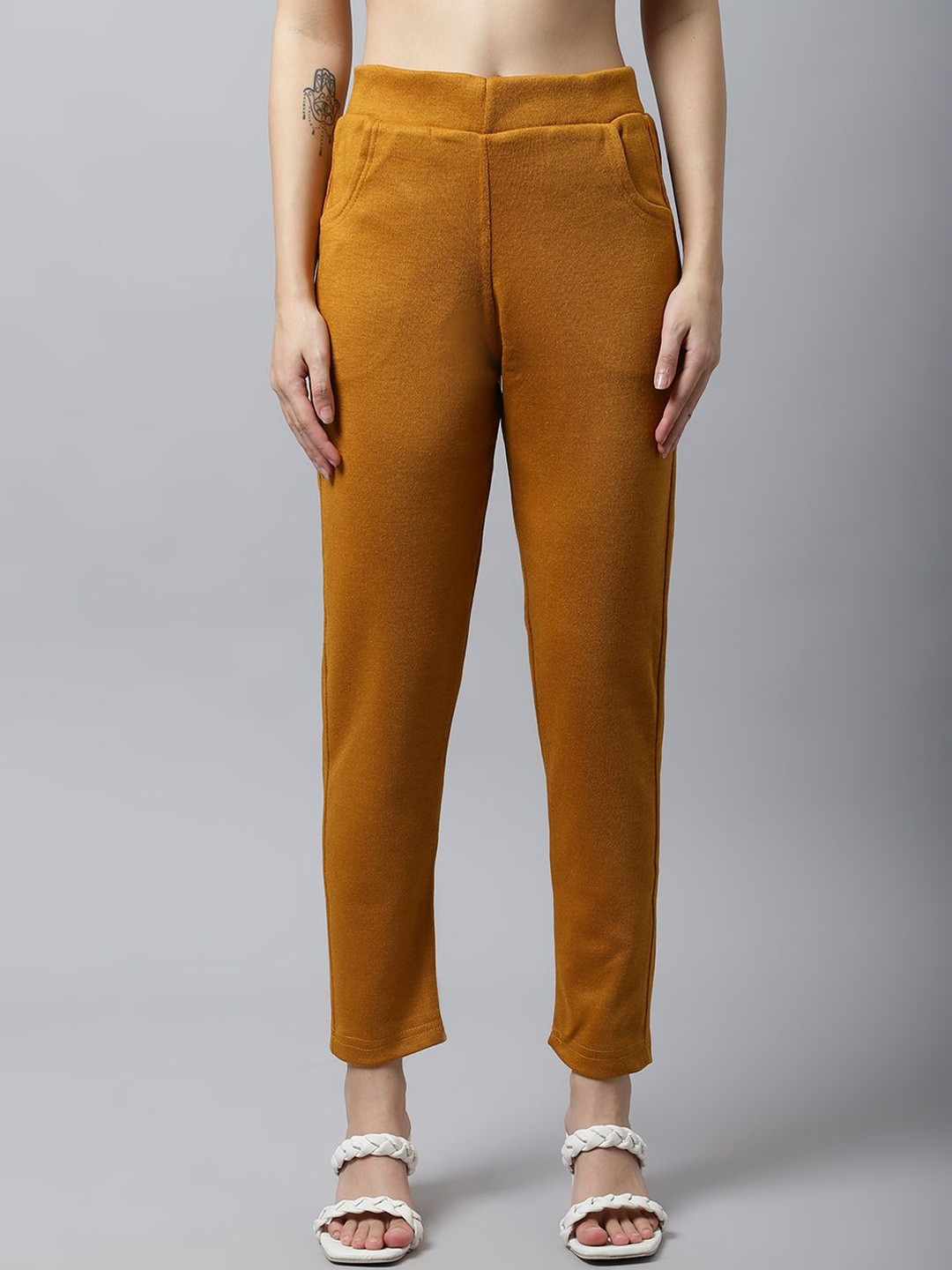 Valles365 by S.C. Women Pack Of 2 Mid Rise Ankle Length Woolen Pants