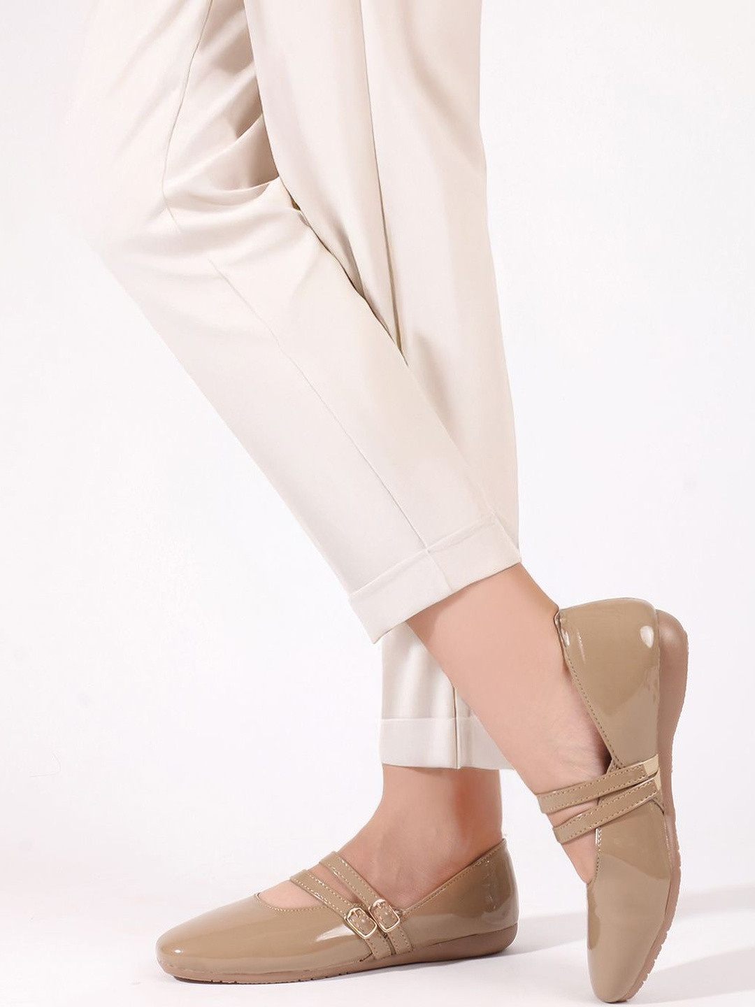 Lavie Women Double Strap Buckles Mary Janes Flats