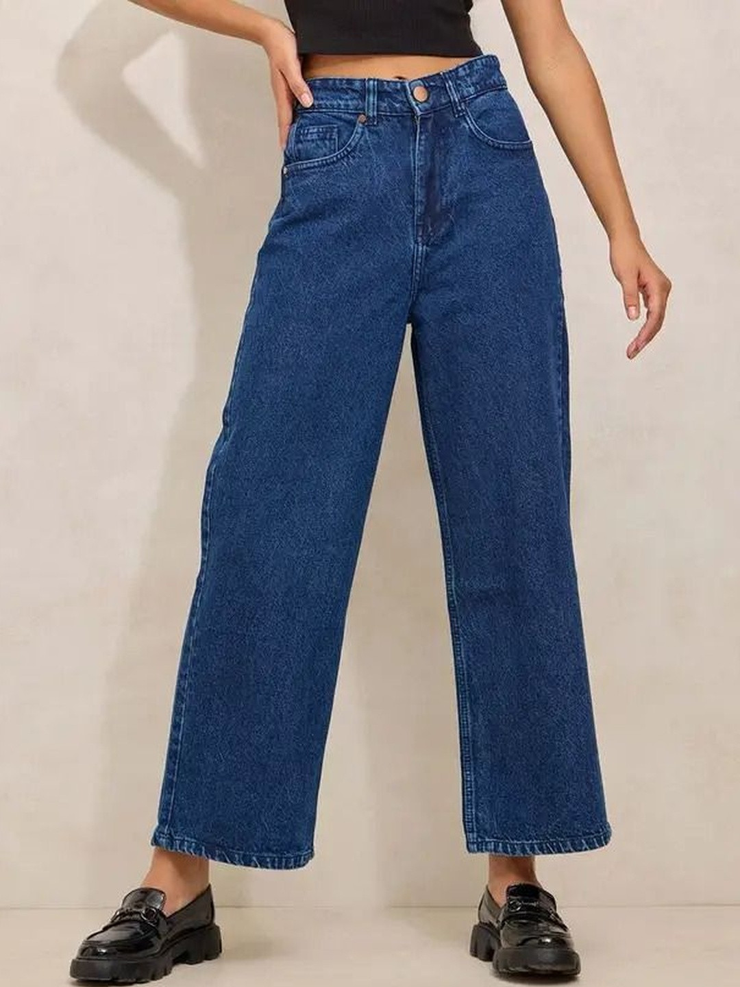 VBEAUTI Women Jean Relaxed Fit High-Rise Stretchable Jeans