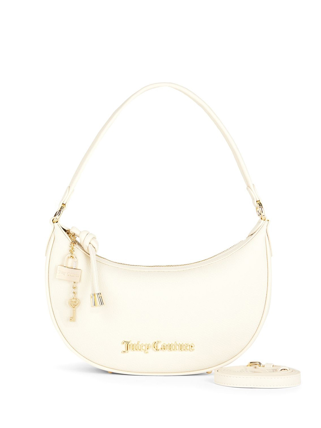 Juicy Couture PU Half Moon Hobo Bag with Cut Work