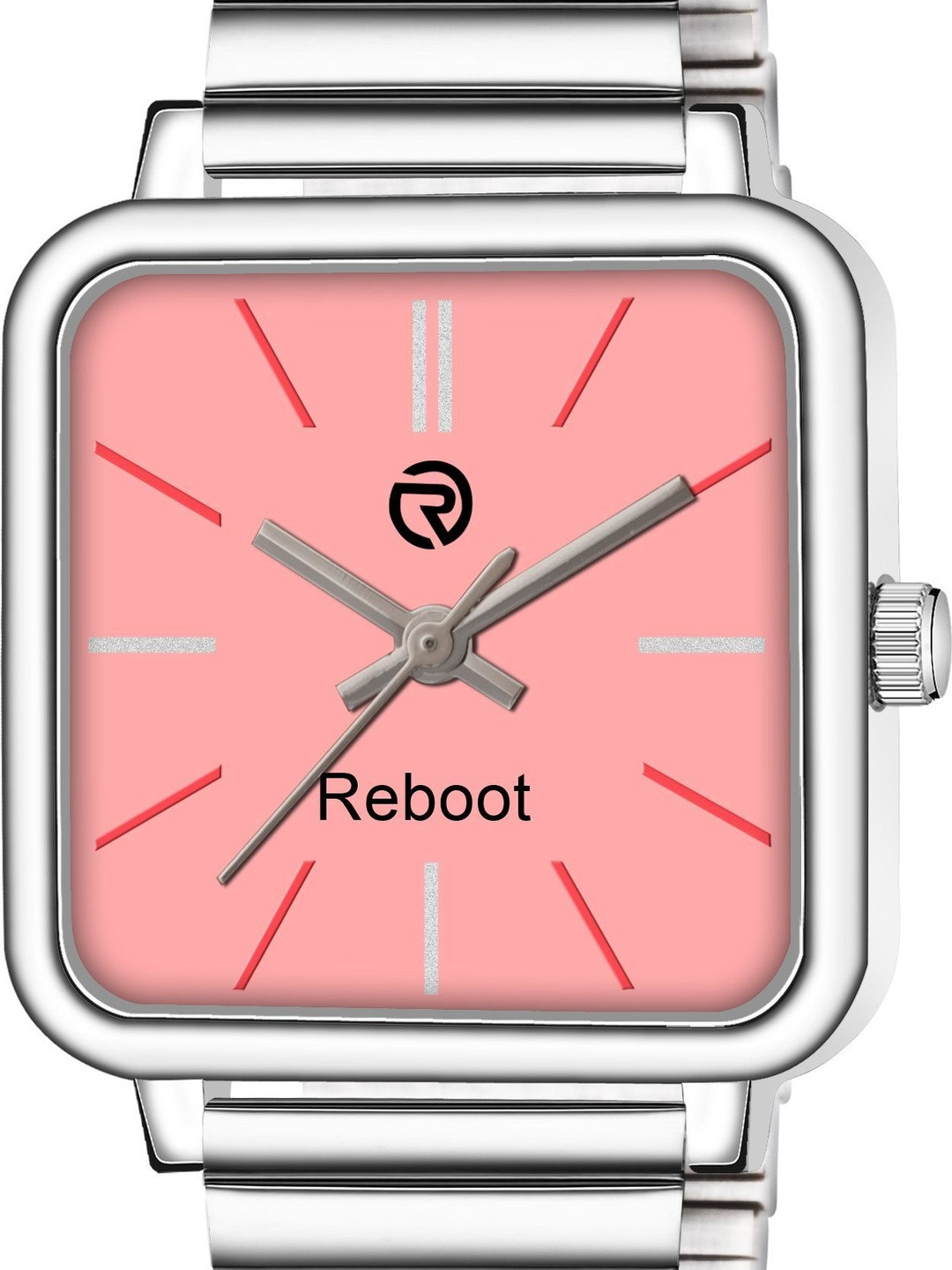 REBOOT MenBracelet Style Straps Analogue Watch SH_153PinkDesignerSquareWomen