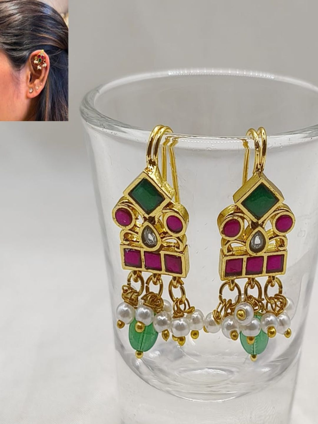 GRIIHAM Gold Plated Bugadi Earrings