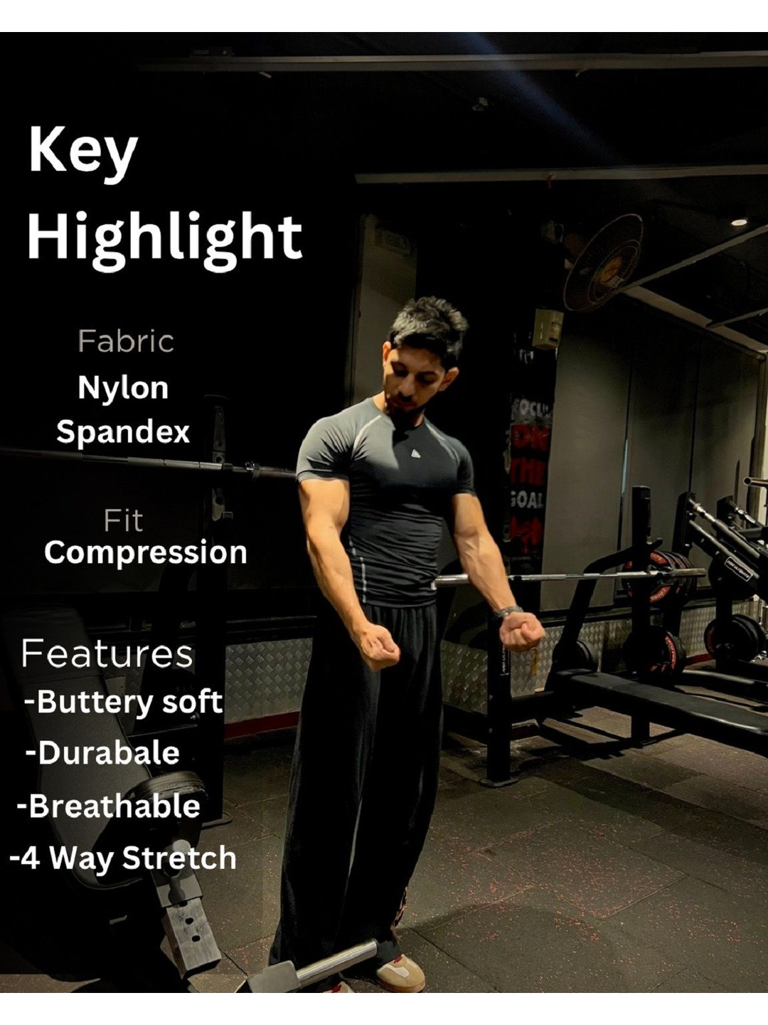 Aesthetic Bodies Brand Logo Printed Round Neck Short Sleeves Muscle Fit T-shirt