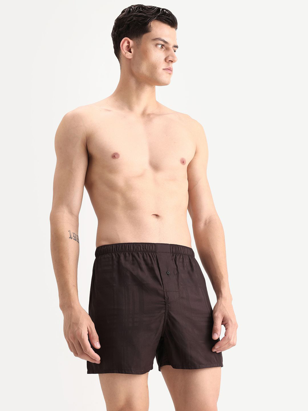 RARE RABBIT Men Checked Cotton Boxer