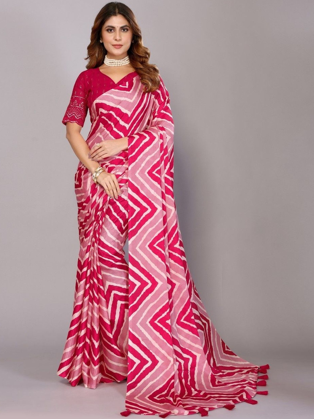 THL - THE HOUSE OF LINEN Poly Chiffon Saree