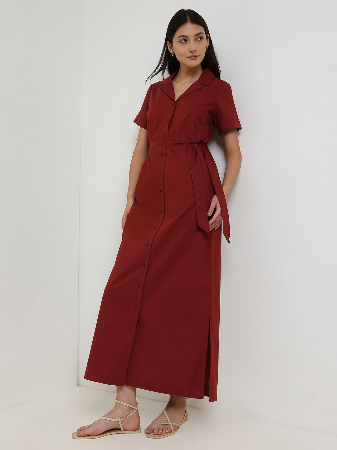 FableStreet Formal Shirt Maxi Dress