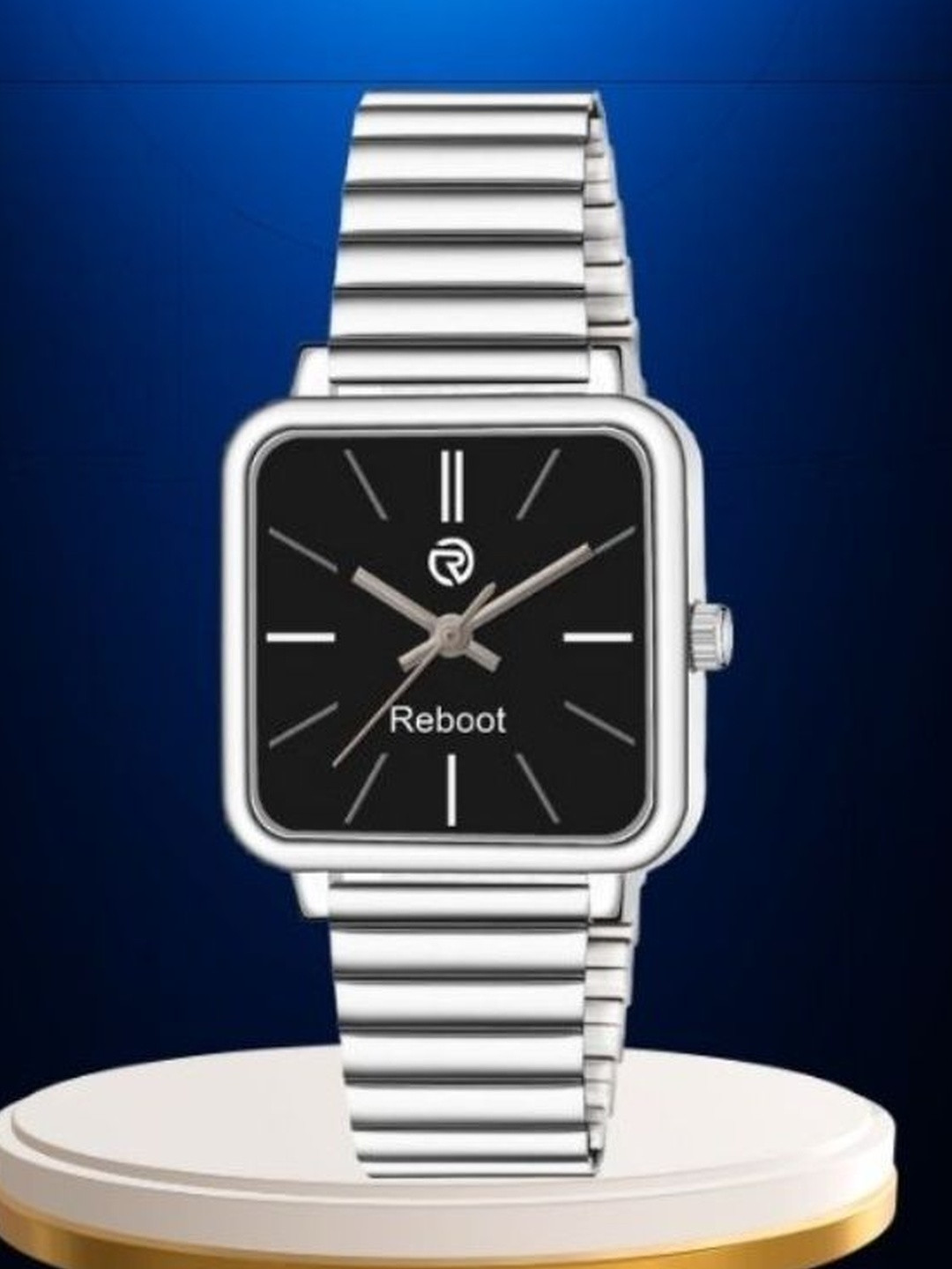 REBOOT Men Stainless Steel Straps Watch New183_151 Black Designer Square