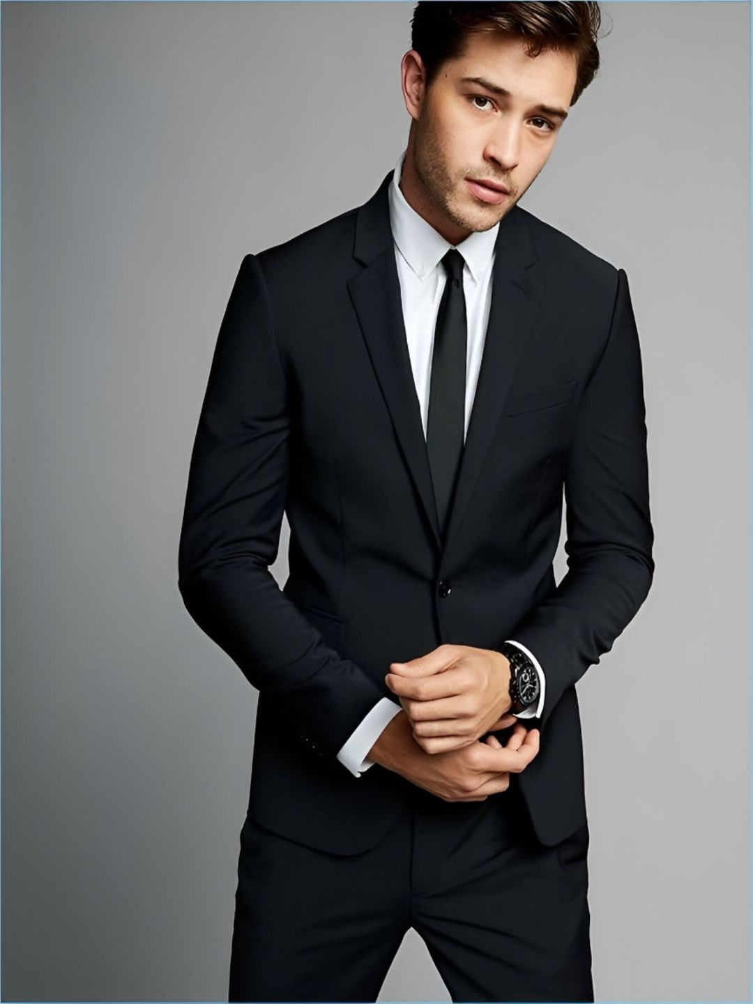 basket365 Slim-Fit Single Breasted Blazer