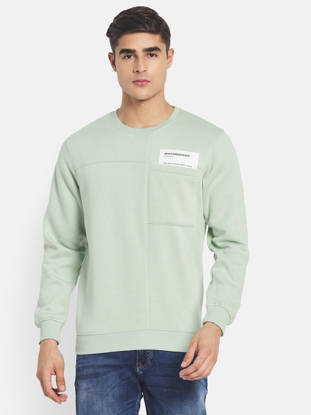 Octave Paneled Pocket Detail Sweatshirt