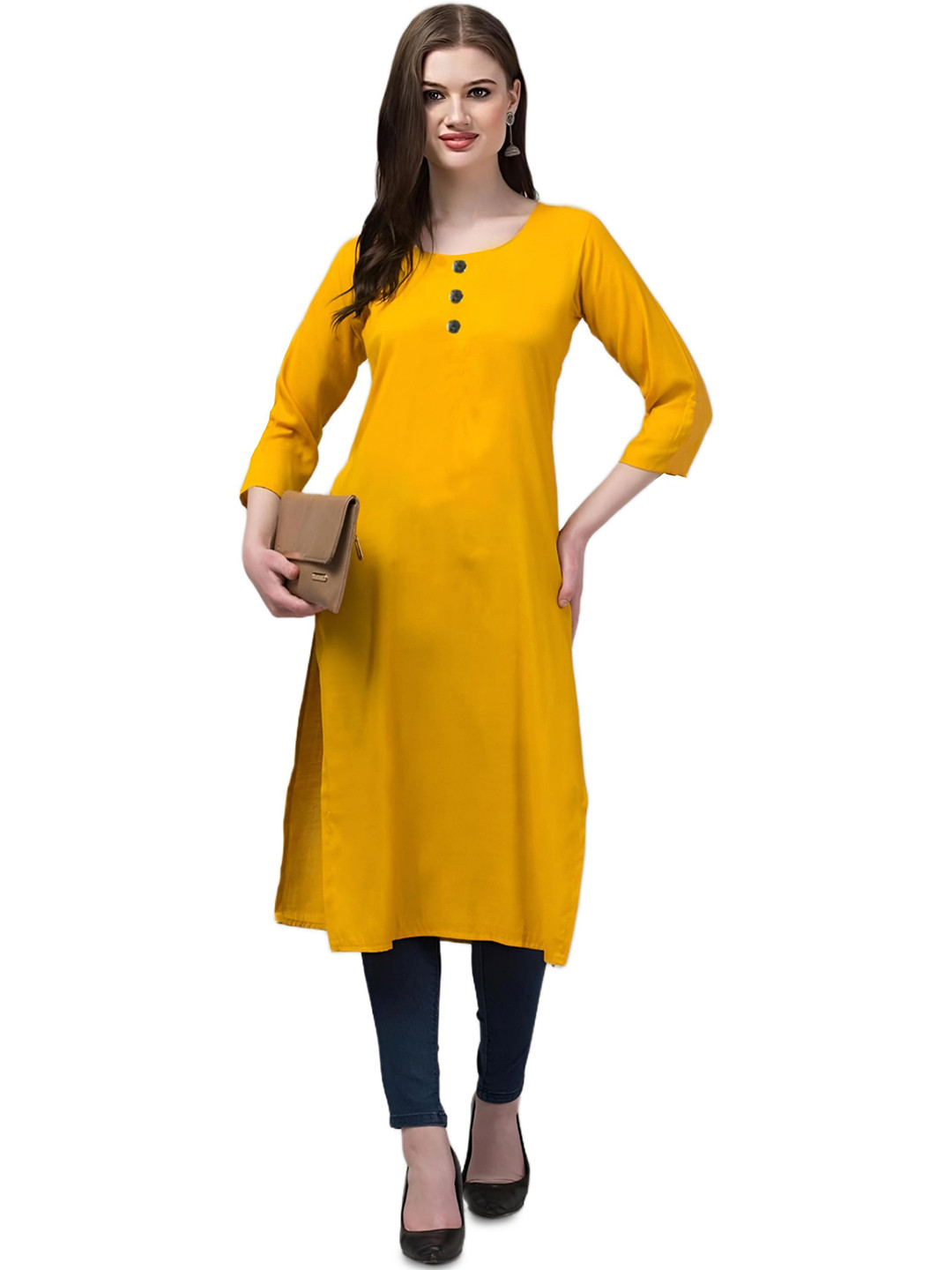 Coft Thread Work Crepe Kurta