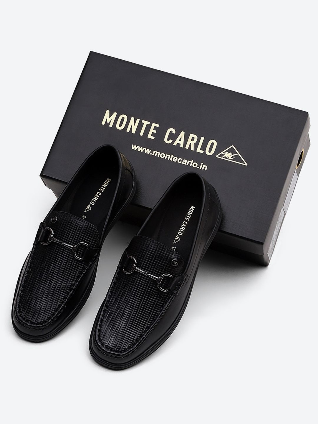 Monte Carlo Men Textured Leather Formal Loafers