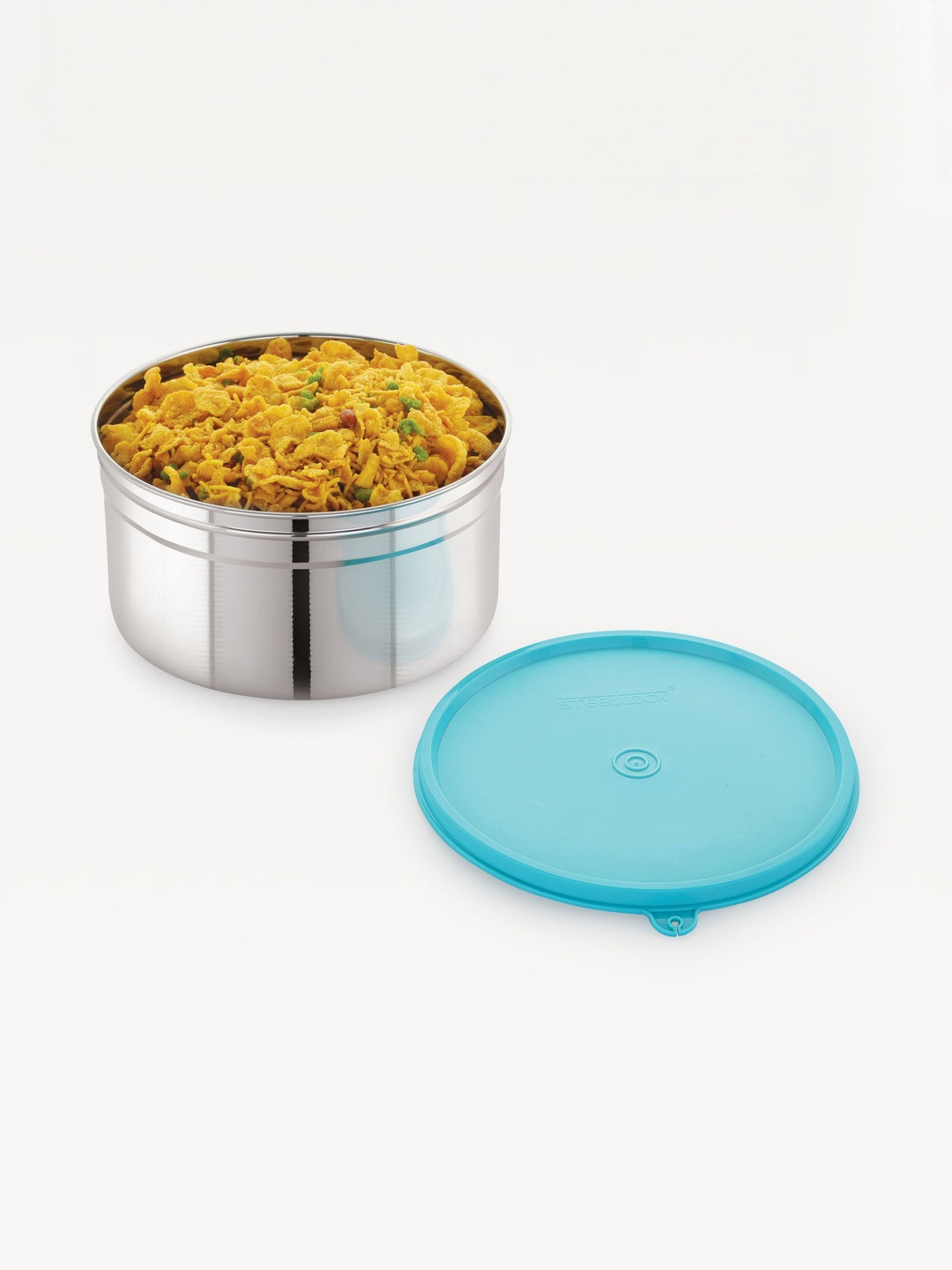 STEELLOCK 2 PcsTurquoise Stainless Steel Kitchen Storage Airtight Containers 2000ml Each