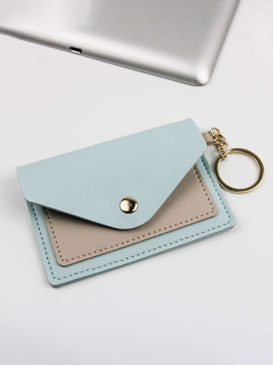 Pieru Women Leather Contraceptive Pill Box Wallet Medicine Holder Keychain