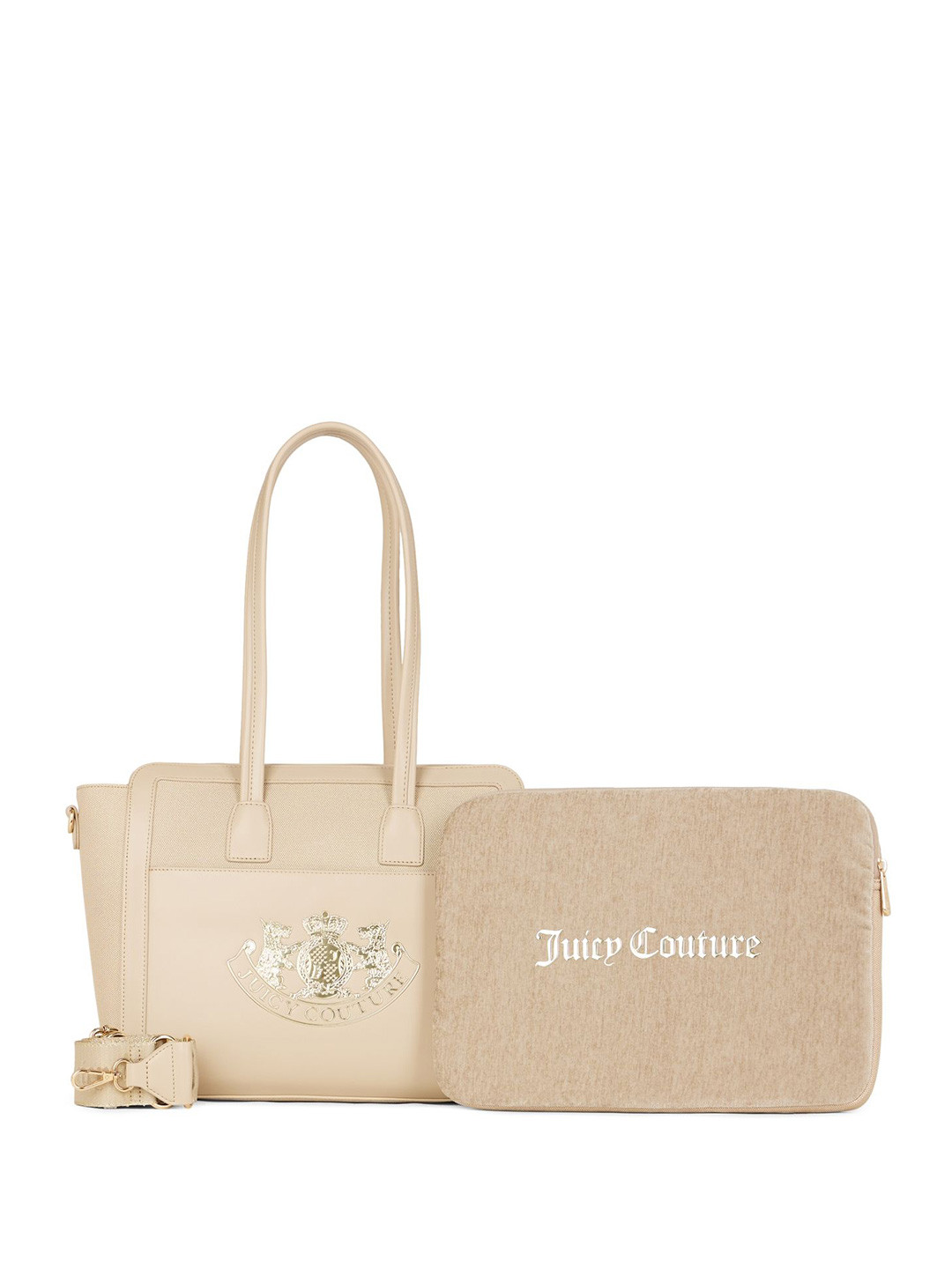 Juicy Couture PU Structured Tote Bag with Cut Work