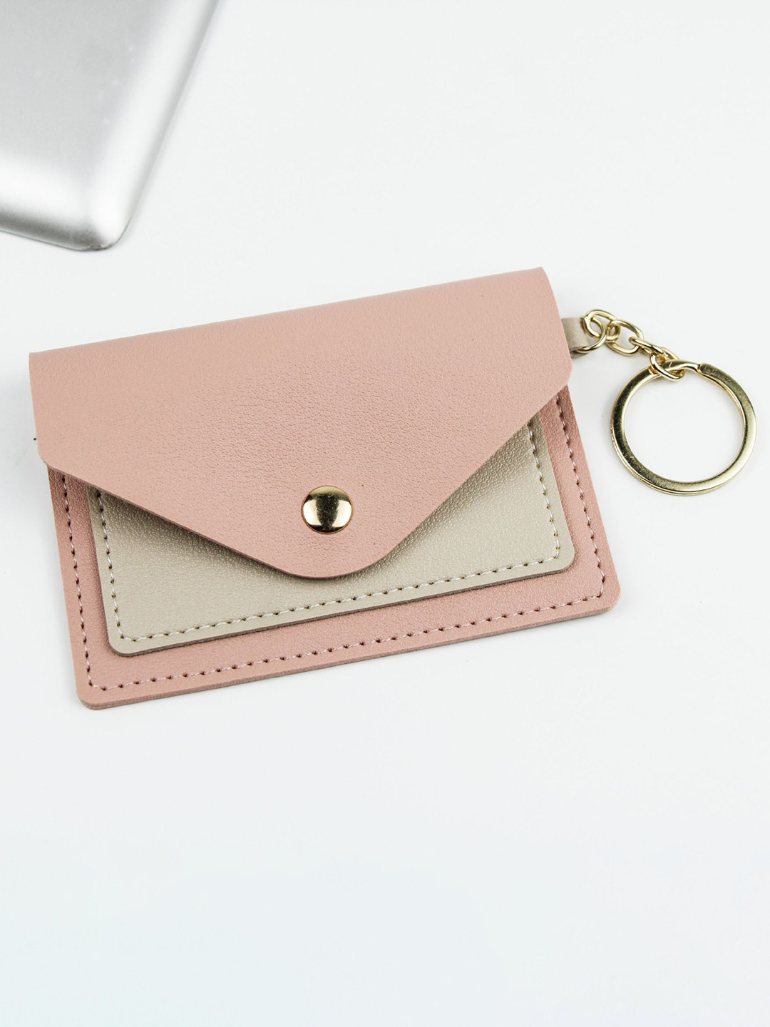 Pieru Women Colourblocked Keychain Envelope Purse