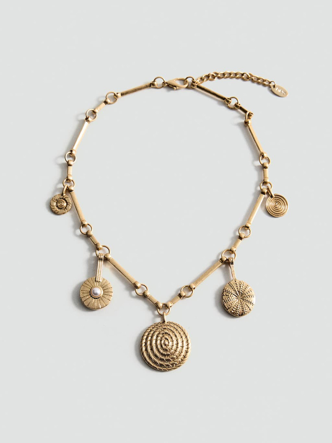 MANGO Hanging Pendants Mixed Bead Necklace