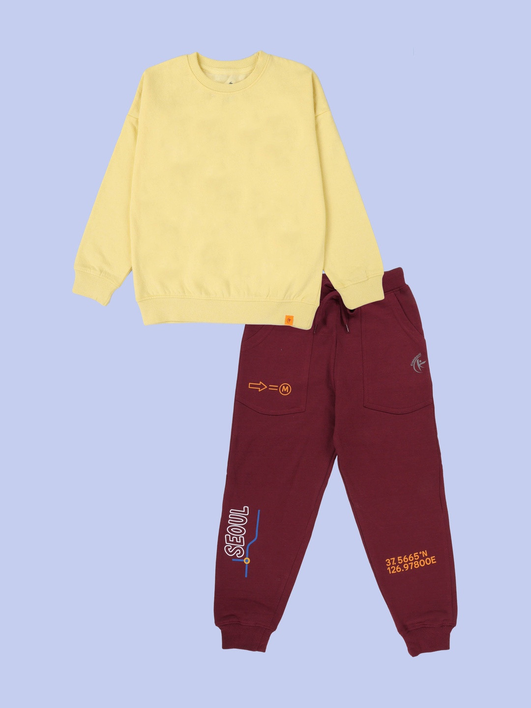 KiddoPanti Boys Round Neck Tracksuits