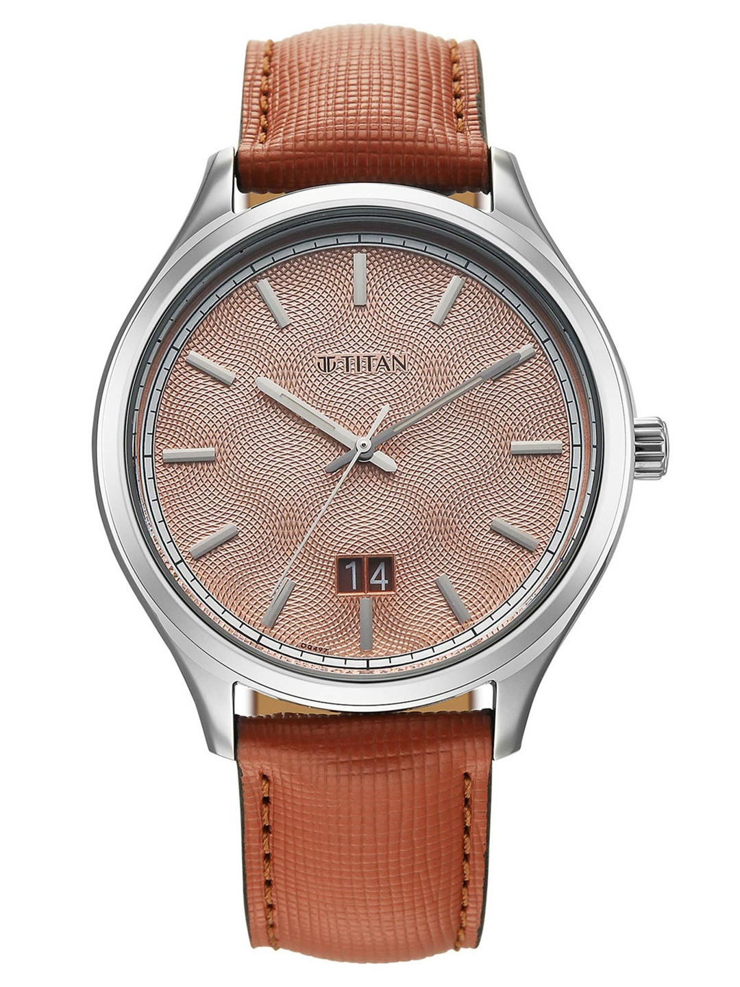 Titan Classique Palette Of Time 2.0 Orange Dial Interchangeable Straps Watch - 10033SL04