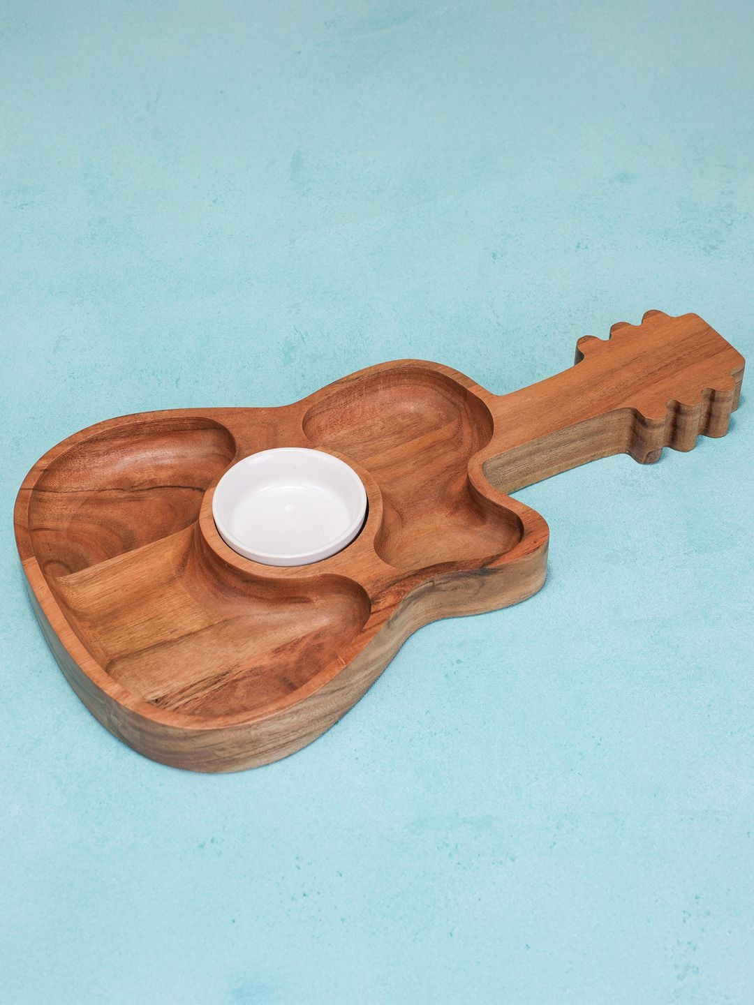 Ireka Homes StrumYum Brown 2 Pieces Wooden Food Platter