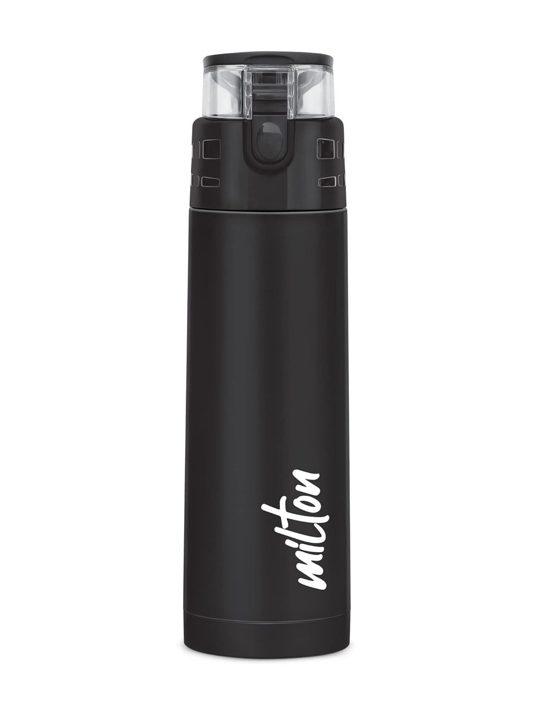 ELIE INDIA Black & Silver-Toned Single Stainless Steel Solid Water Bottle