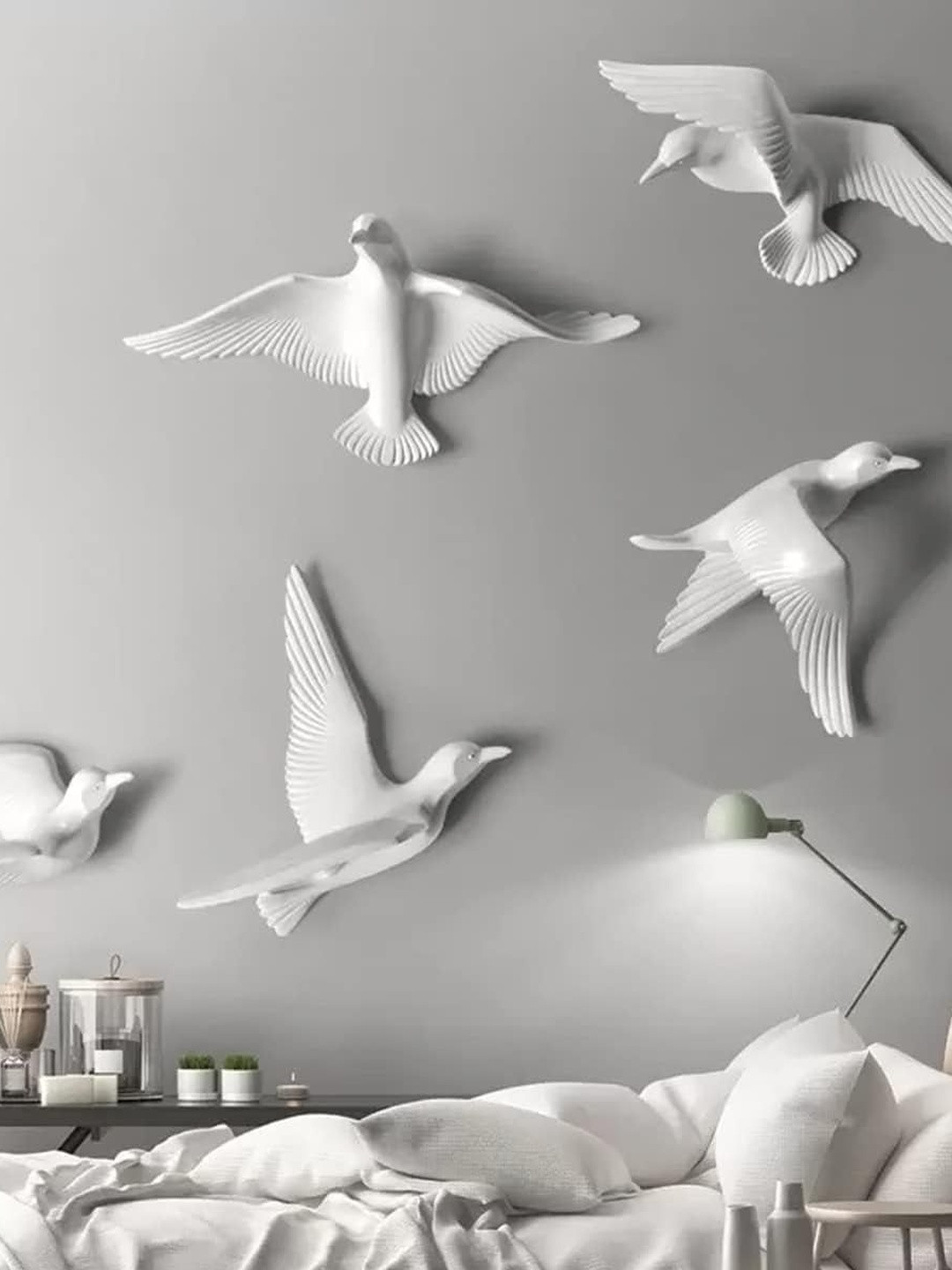 I M HANDICRAFT ONLINE White Set of 5 Piece Ceramic Fashion