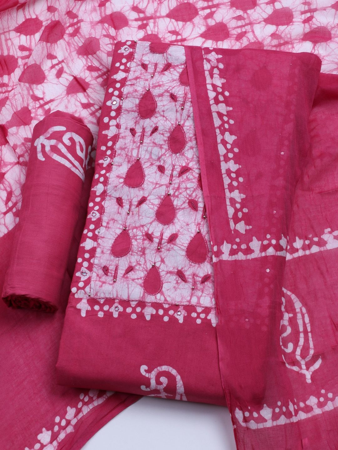 Meena Bazaar Batik Printed Unstitched Dress Material